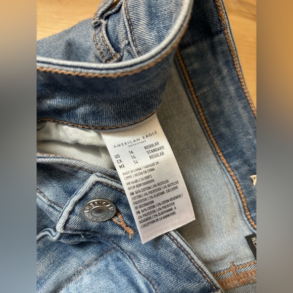 AE Next Level Stretch High Waisted Ripped Jegging - Picture 2 of 5